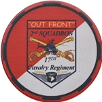 2nd Squadron, 17th Cavalry Regiment "Out Front", Poker Chip, Type 1