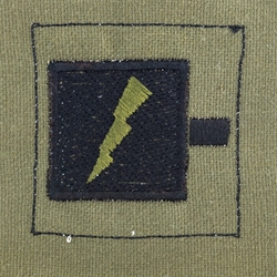 Helmet Patch, 501st Signal Battalion, O.D. (Subdued), One Each