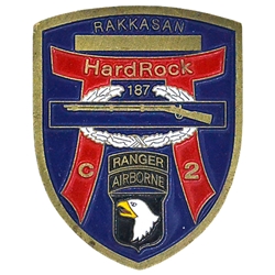 C Co. 2nd Battalion, 187th Infantry Regiment, Hardrock Country, 1 1/2" X 2"