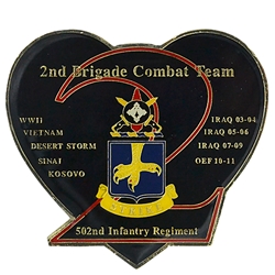 2nd Brigade Combat Team, "Strike", 502nd Infantry Regiment, IRAQ 03-04, 2 15/16" X 2 11/16"