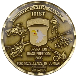 101st Airborne Division (Air Assault), 2003 Combat Coin, Type 2, Error Patch