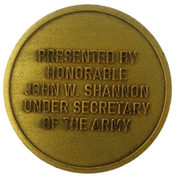 Under Secretary of the Army, John W. Shannon, Type 1