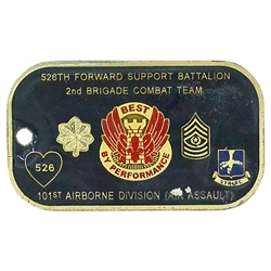 526th Brigade Support Battalion, "Strike Support", Commander / CSM, 2 1/8" X 1 1/4"