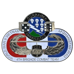4th Brigade Combat Team "Currahee"(♠), 506th Infantry Regiment, 3 7/16" X 2 3/8"