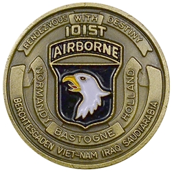 101st Airborne Division (Air Assault), Division Commander, Iraq Saudiarabia, 1 1/2", Engraved, Type 2
