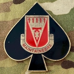801st Brigade Support Battalion, "Maintaineers"(♠), 2 11/16" X 2 15/16"