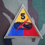 Patch, 5th Armored Division, Color, Cut Edge