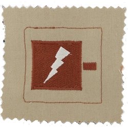 Helmet Patch, 501st Signal Battalion, Desert Tan, One Each