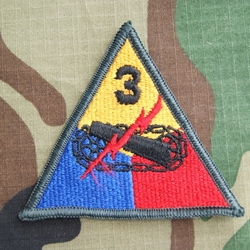 Patch, 3rd Armored Division, without Spearhead Tab, Color